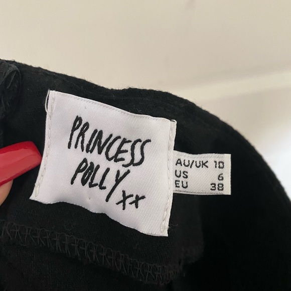 PRINCESS POLLY SELBIE MINI SKIRT BLACK NEVER WORN - Picture 4 of 4